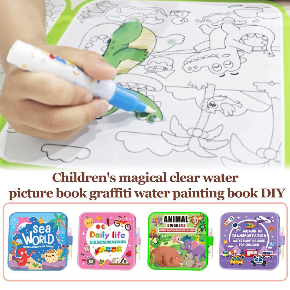 Libro mágico de dibujo al agua - Reusable Water Magic Coloring Book reseña y precio