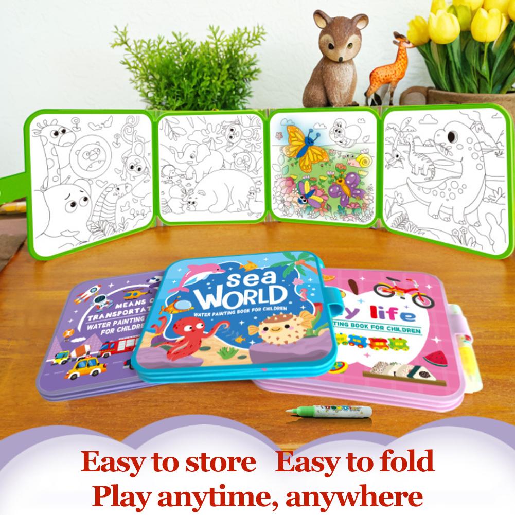 Libro mágico de dibujo al agua - Reusable Water Magic Coloring Book reseña y precio