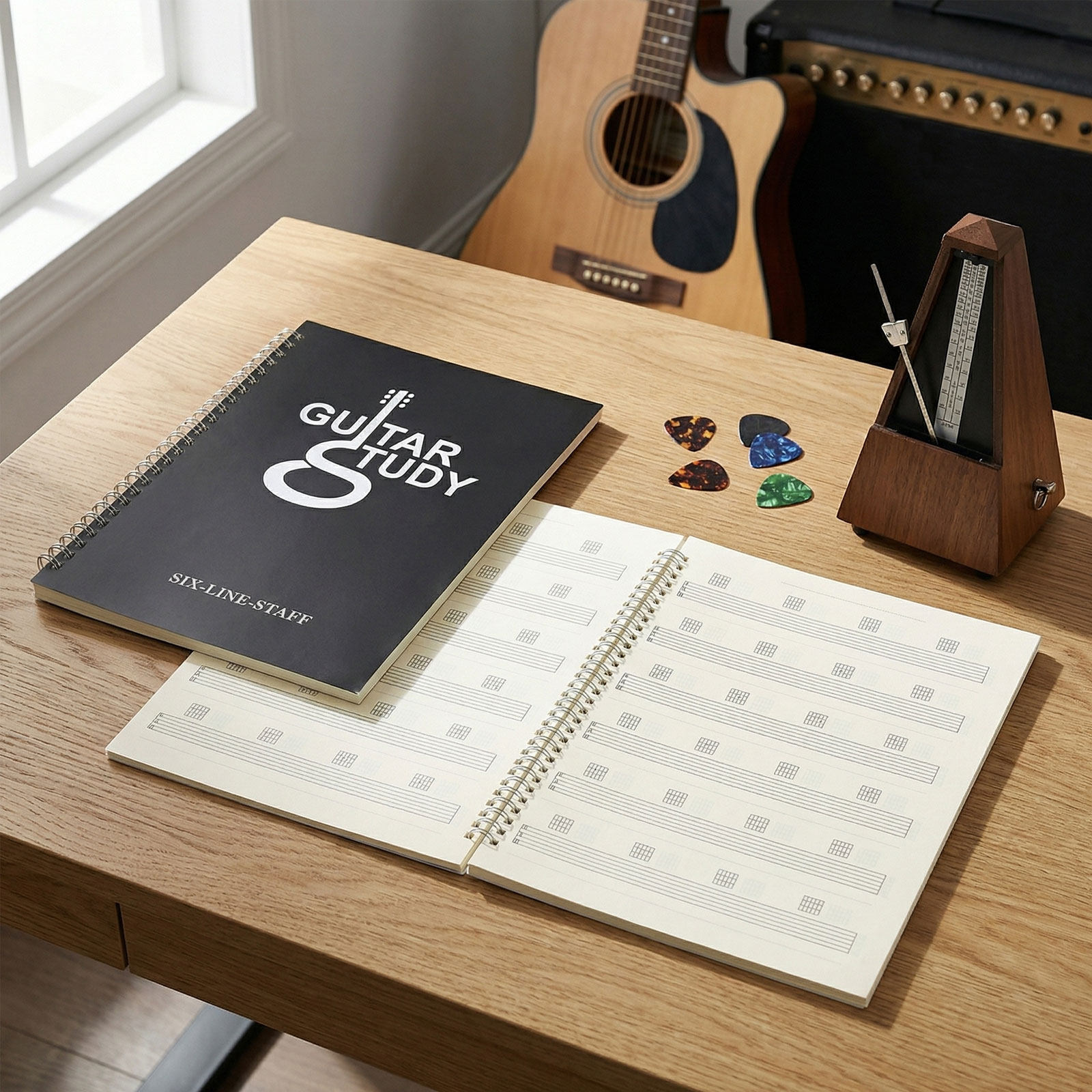 2 unidades de cuaderno para pa - Blank Sheet Music Notebook reseña y precio