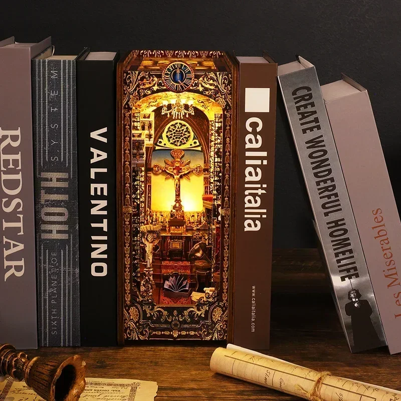Kits de Inserción para Estante - Diy Wooden Book Nook Kit Shelf Insert reseña y precio