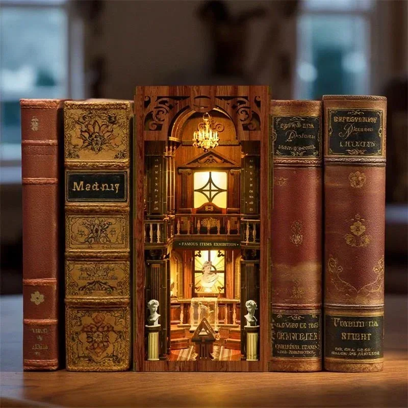 Librería filosófica Casa NEW,  - Diy Wooden Book Nook Kit Shelf Insert reseña y precio