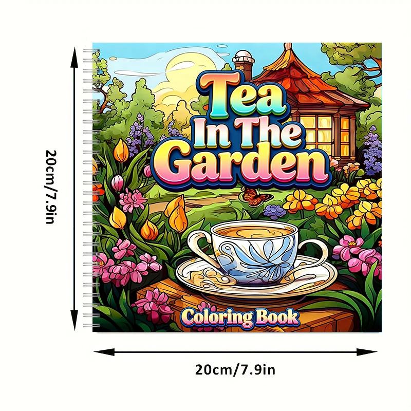 Libro para colorear Tea In The - Adult Coloring Book Stress Relief reseña y precio